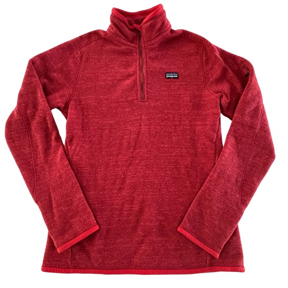 Patagonia Tops - Patagonia Women’s Better Sweater Fleece Jacket Red Size M Quarter Zip Pullover